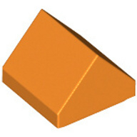 Lego střecha hladká 1x1 45°, oranžová (6223631)